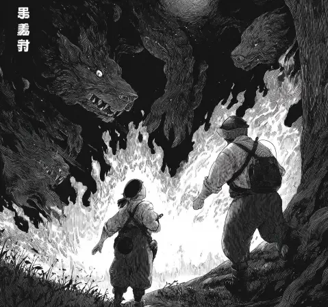 冒险题材作品封面，带有奇幻地图元素